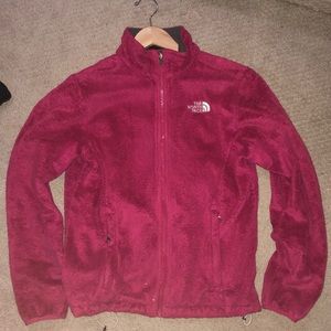pink north face zip up